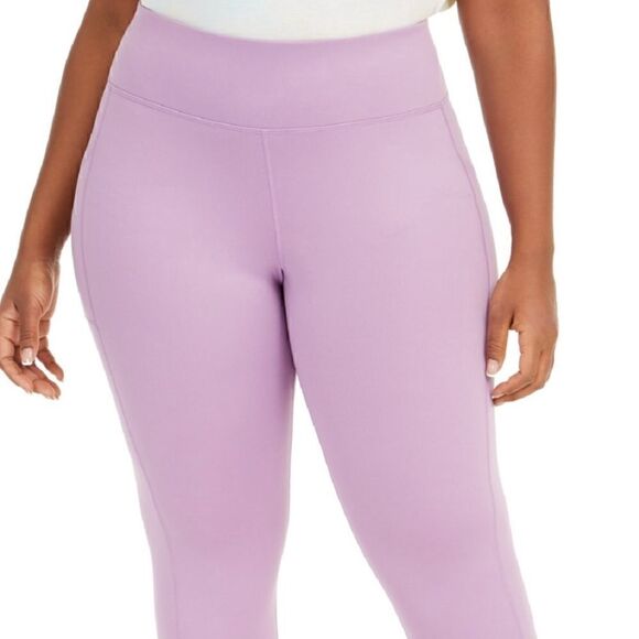 Id Ideology Women's Compression High-Rise Side-Pocket Leggings Purple thights - Picture 3 of 12